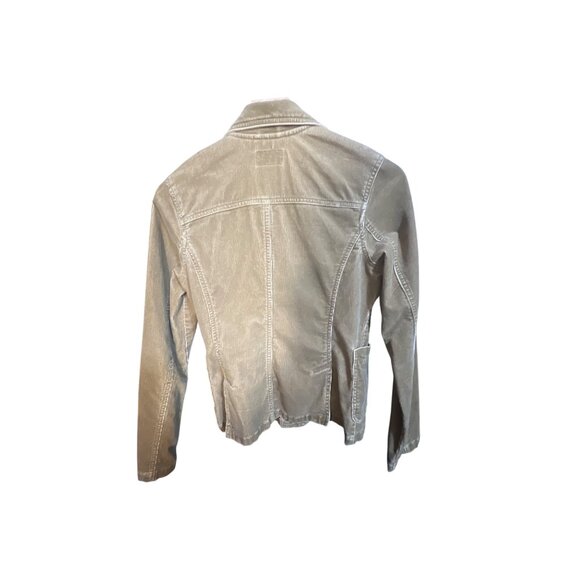Y2K American Eagle Corduroy Blazer Jacket XS Beige Womens Casual Vintage Style a - Picture 4 of 5